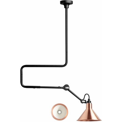 DCW - Lampe Gras N°312 Deckenleuchte Kupfer/Weiß | Konisch
