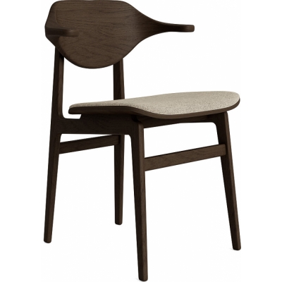 Norr11 - Bufala Stuhl mit Sitzpolsterung Dunkel geräuchert | Barnum Col 3