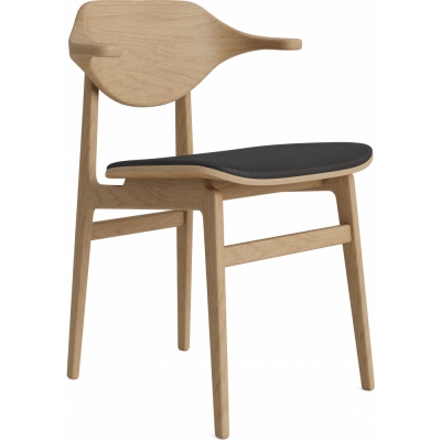 Norr11 - Bufala Stuhl mit Sitzpolsterung Natur | Anthrazit 21003