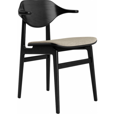 Norr11 - Bufala Stuhl mit Sitzpolsterung Schwarz | Barnum Col 3