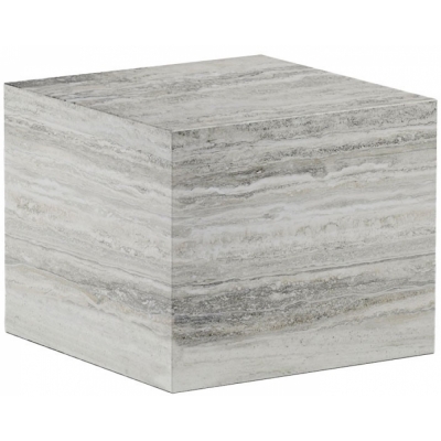 Norr11 - Cubism Couchtisch S Travertin Silber