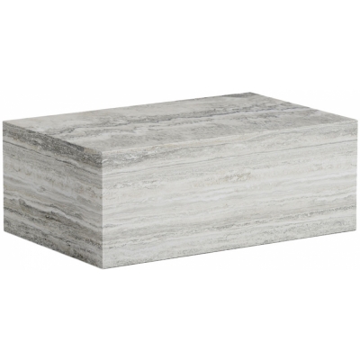 Norr11 - Cubism Couchtisch L Travertin Silber