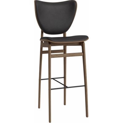 Norr11 - Elephant Barstuhl mit Frontpolsterung Hell geräuchert | Anthrazit 21003