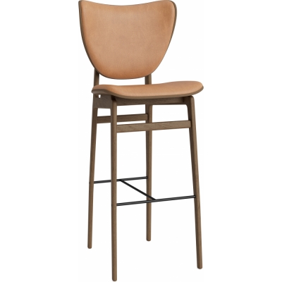 Norr11 - Elephant Barstuhl mit Frontpolsterung Hell geräuchert | Camel 21004