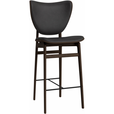 Norr11 - Elephant Thekenstuhl mit Frontpolsterung Dunkel geräuchert | Anthrazit 21003