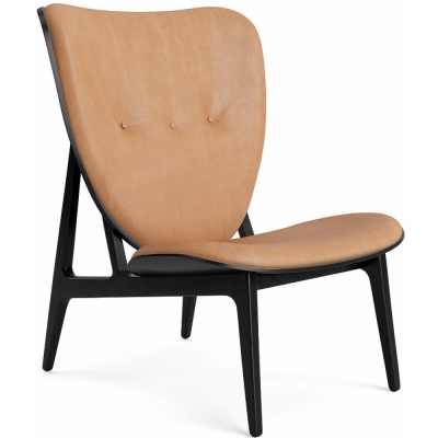 Norr11 - Elephant Lounge Sessel mit Frontpolsterung Schwarz | Camel 21004