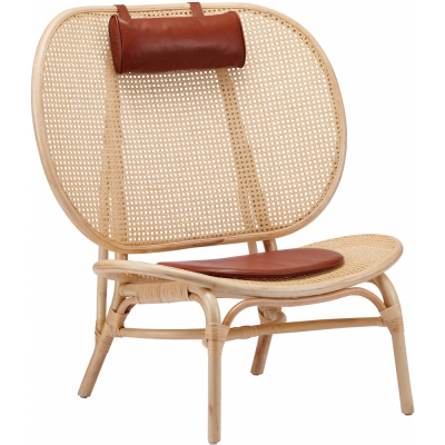 Norr11 - Nomad Stuhl Natur / Cognac (Aniline Leder)
