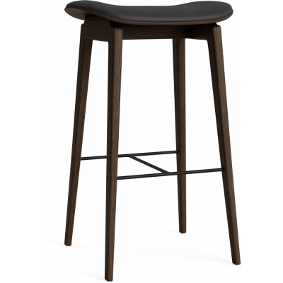 Norr11 - NY11 Thekenstuhl mit Sitzpolsterung Dunkel geräuchert | Anthrazit 21003 (Dunes)