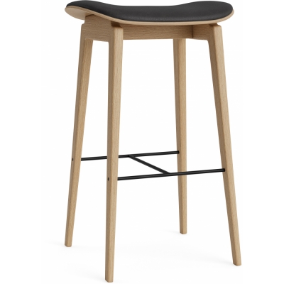 Norr11 - NY11 Thekenstuhl mit Sitzpolsterung Natur | Anthrazit 21003 (Dunes)