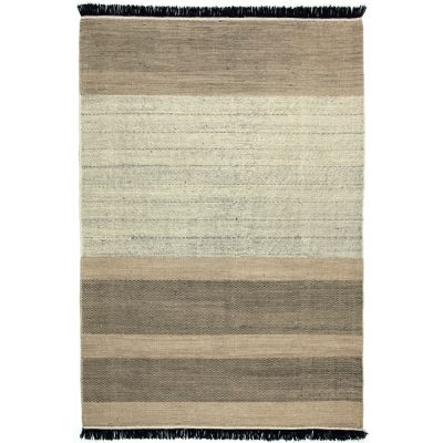 nanimarquina - Tres Stripes Schwarz Teppich 170 x 240 cm