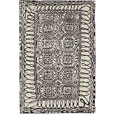 nanimarquina - Black on white Estambul Teppich 200 x 300 cm