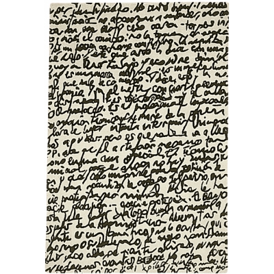 nanimarquina - Black on white Manuscrit Teppich 200 x 300 cm
