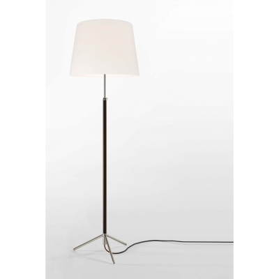 Santa & Cole - Pie de Salon G1 Stehleuchte Chrom Weiß (Leinen)