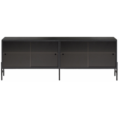 Northern - Hifive Glas Sideboard 150 Niedrig / Eiche schwarz