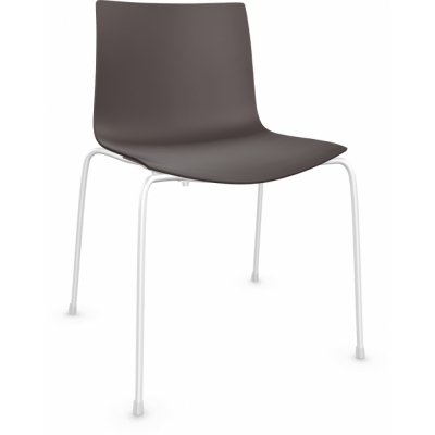 Arper - Catifa 46 0251 Stuhl einfarbig Dunkelbraun | Weiß
