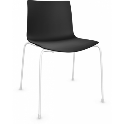 Arper - Catifa 46 0251 Stuhl einfarbig Schwarz | Weiß