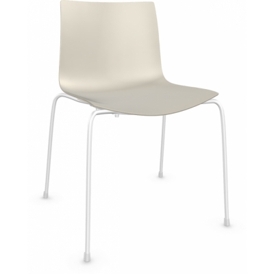 Arper - Catifa 46 0251 Stuhl einfarbig Elfenbein | Weiß