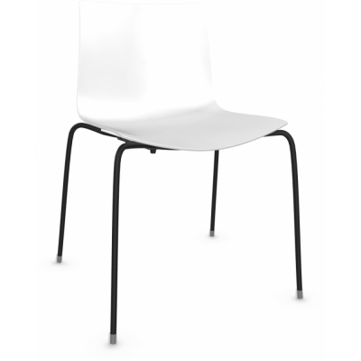 Arper - Catifa 46 0251 Stuhl einfarbig Weiß | Schwarz