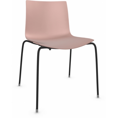 Arper - Catifa 46 0251 Stuhl einfarbig Rosé | Schwarz
