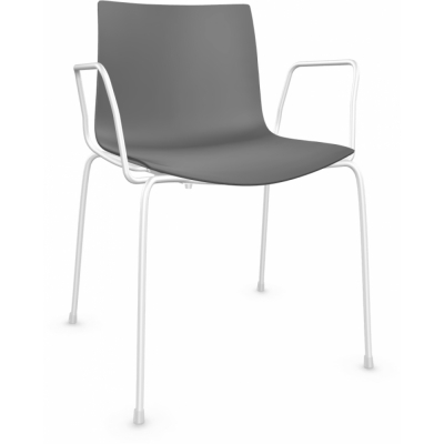 Arper - Catifa 46 0251 Armlehnstuhl einfarbig Anthrazit | Weiß