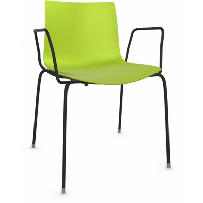 Arper - Catifa 46 0251 Armlehnstuhl einfarbig Grün | Schwarz