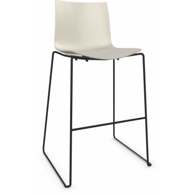 Arper - Catifa 46 0471 Barhocker einfarbig H 76cm Elfenbein | Schwarz