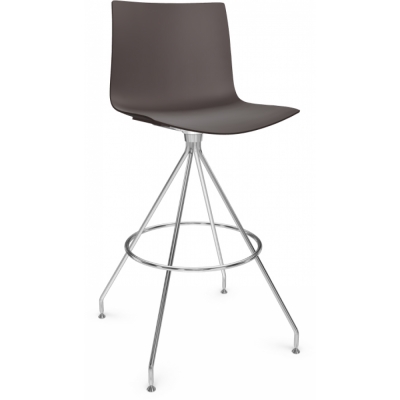 Arper - Catifa 46 0487 Barhocker einfarbig H 73cm Dunkelbraun