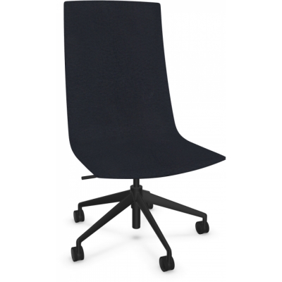 Arper - Catifa Sensit Office 4902 Drehstuhl mit Rollen Kunstleder Schwarz | Schwarz
