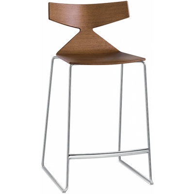 Arper - Saya 3703 Barhocker 65 cm | Eiche Natur | Verchromt