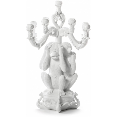 Seletti - Giant Burlesque Kerzenhalter 3 Affen | Weiß