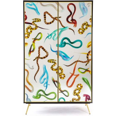 Seletti - Kleiderschrank mit Spiegeltüren Snakes