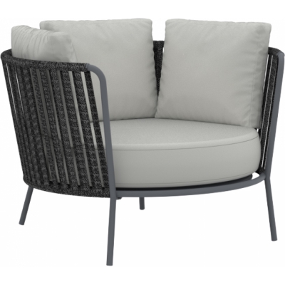 Vermobil - Daisy Rope Maxi Lounge Sessel DE70XI Antik-grau | Lehmgrau | Grau (Business)