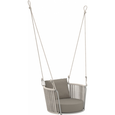 Vermobil - Daisy Rope Veranda-Schaukel DE501XI Lehm | Schwarz | Taupe (Business)