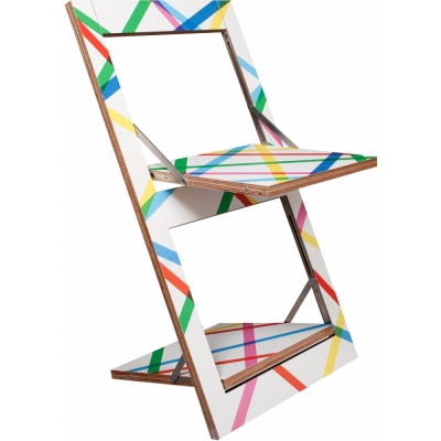 Ambivalenz - Fläpps Klappstuhl 75 cm Bunte Linien