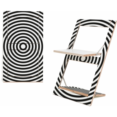 Ambivalenz - Fläpps Klappstuhl 75 cm Op-Art Kreis – Cognosco