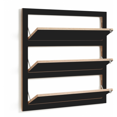 Ambivalenz - Fläpps Schuhregal 80x80 cm Schwarz