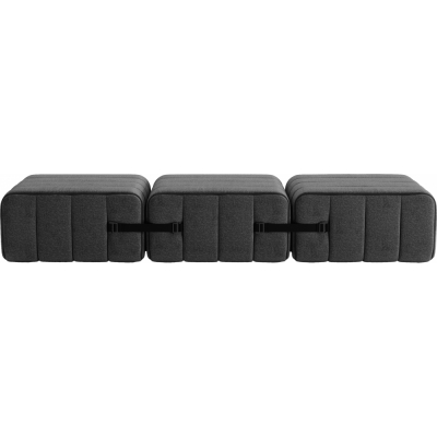 Ambivalenz - Curt Sofa Set 3 Dunkelgrau (Dama 0004)