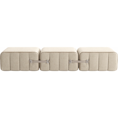 Ambivalenz - Curt Sofa Set 3 Grau/Beige (Jet 9110)