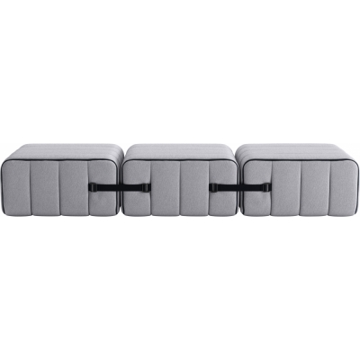 Ambivalenz - Curt Sofa Set 3 Grau (Jet 9803)