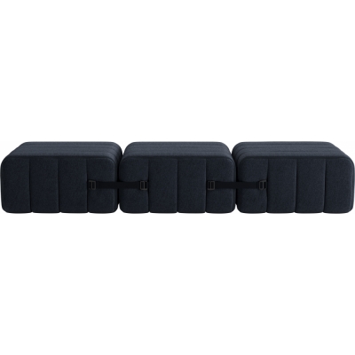 Ambivalenz - Curt Sofa Set 3 Dunkelgrau (Jet 9806)