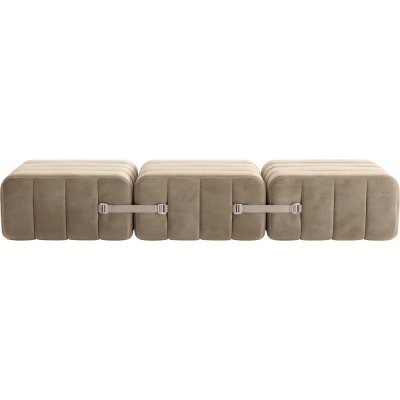 Ambivalenz - Curt Sofa Set 3 Grau / Braun (Barcelona Vole V3347/15)