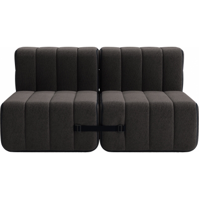 Ambivalenz - Curt Sofa Set 4 Grau / Braun (Jet 9108)