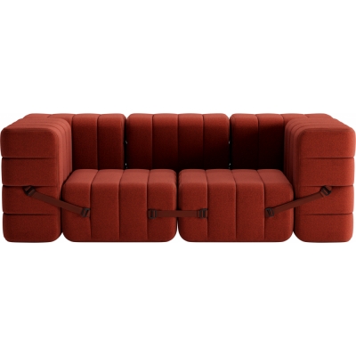 Ambivalenz - Curt Sofa Set 7 Rot (Dama 0058)