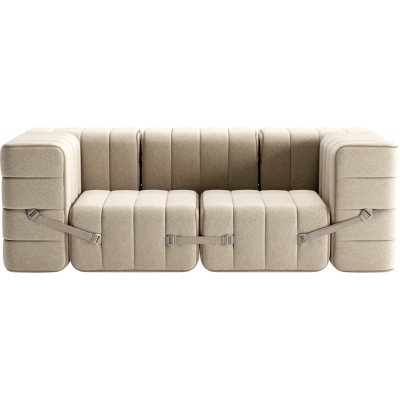 Ambivalenz - Curt Sofa Set 7 Grau/Beige (Jet 9110)