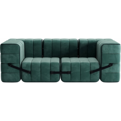 Ambivalenz - Curt Sofa Set 7 Serpentine Grün (Barcelona V3347/39)