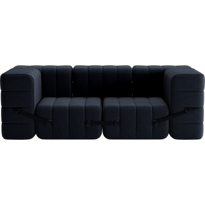 Ambivalenz - Curt Sofa Set 7 Dunkelgrau (Jet 9806)
