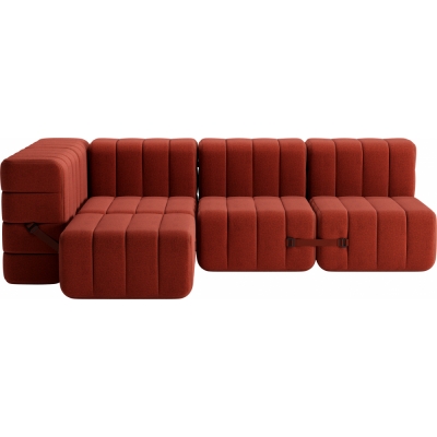 Ambivalenz - Curt Sofa Set 9 Rot (Dama 0058)