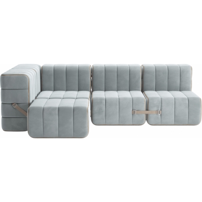 Ambivalenz - Curt Sofa Set 9 Hellblau (Barcelona River V3347/33)