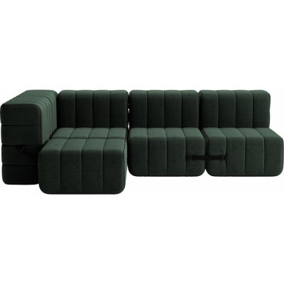 Ambivalenz - Curt Sofa Set 9 Dunkelgrün (Dama 0061)