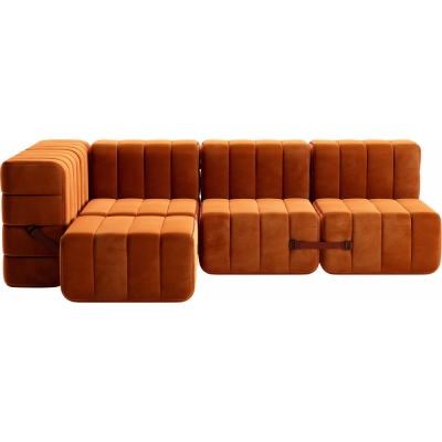 Ambivalenz - Curt Sofa Set 9 Russet Rot (Barcelona V3347/17)